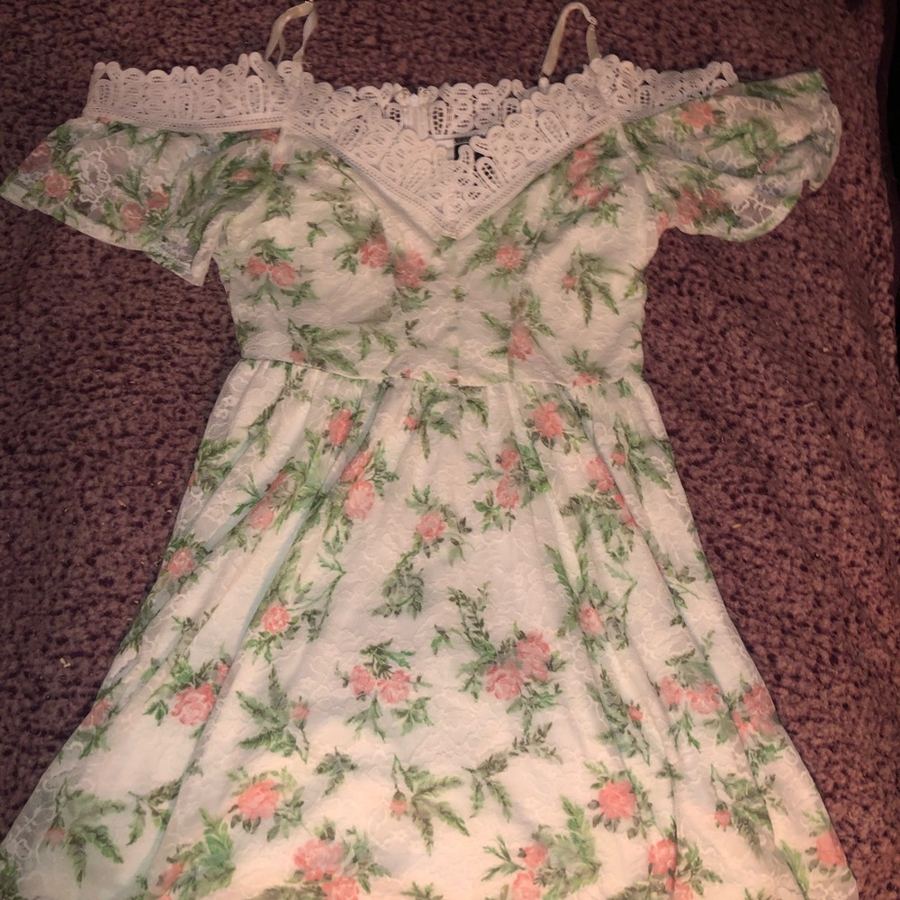Disney floral off the shoulder dress